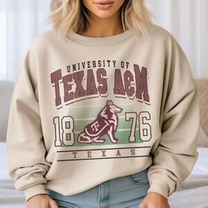 Retro 1876 Texas A M Texas A M Texas A&M Aggies Mascot F University Sweatshirt